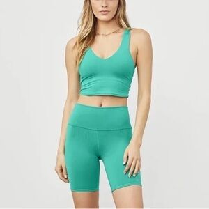 ALO Yoga Green Bike Shorts